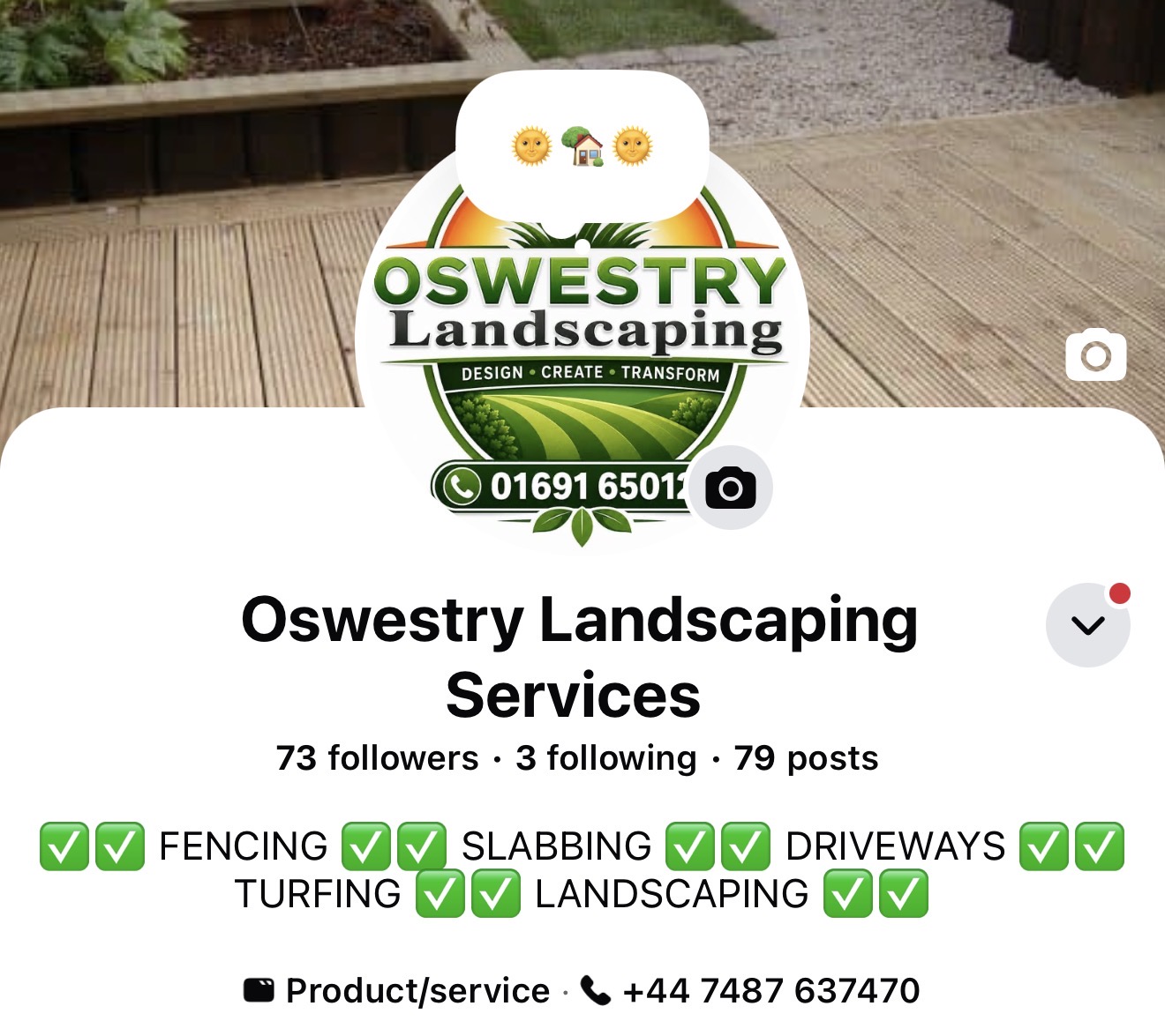 Follow Oswestry Landscaping on Facebook